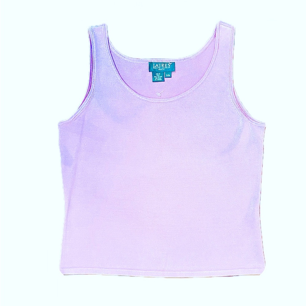 NWT Lauren Ralph Lauren Lavender Pink Silk Blend Dressy Tank Top MP